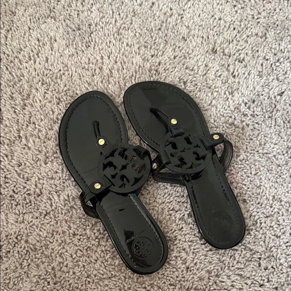 Black Tory Burch Flip Flops